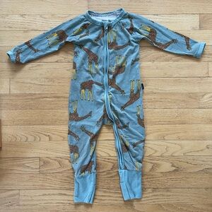 BONDS 🇦🇺🦘VGUC Giraffe Wondersuit Zip Up Pajamas w/ Convertible Feet